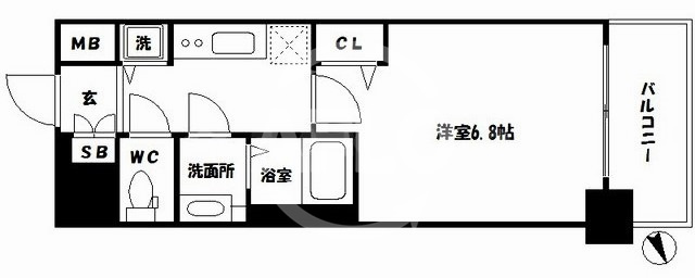 プレサンス立売堀パークシティの間取り|プレサンス立売堀パークシティ　間取り