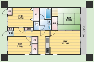 【間取り】 | ホワイティ石橋