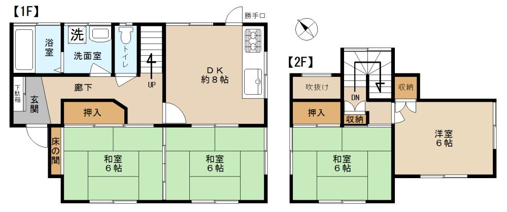 杉戸町堤根古家付売地の区画図