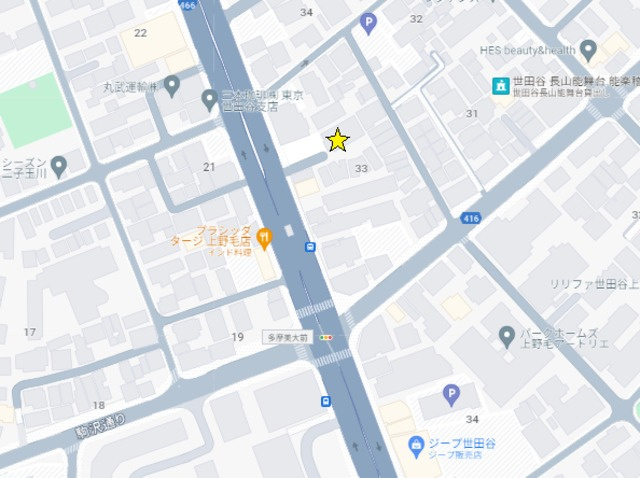 ブランパティオ上野毛Ａ棟の地図