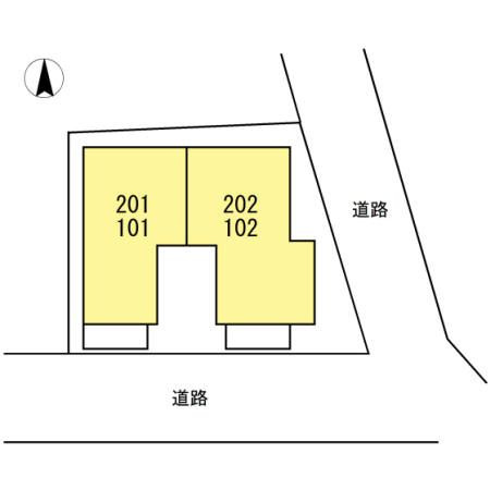 サニーフラットFの区画図