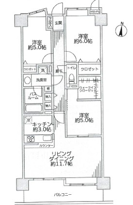 【間取り】 | ライオンズガーデンテラス竹の塚