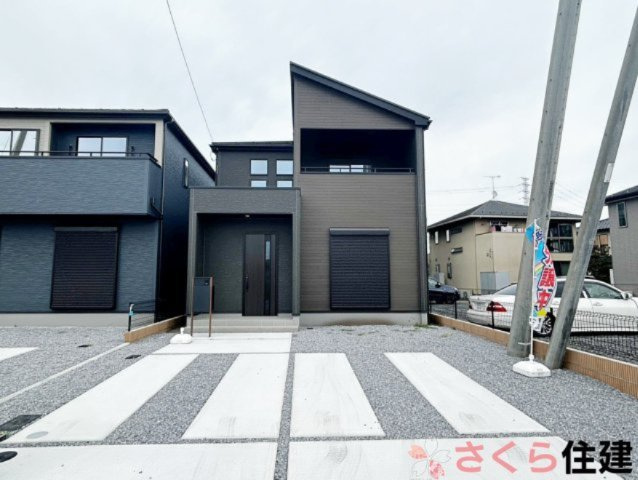 宇都宮市平松2期2棟　2号棟の外観|駐車2台、余裕で停められます