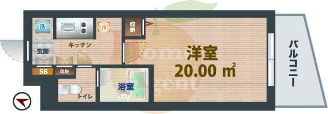 【間取り】 | ヴィスタガーデン西荻窪 | 1Kのお部屋です。
