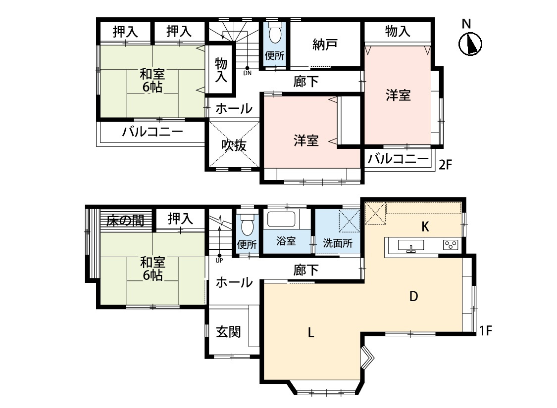 神戸市西区天が岡 中古戸建の間取り|間取り
