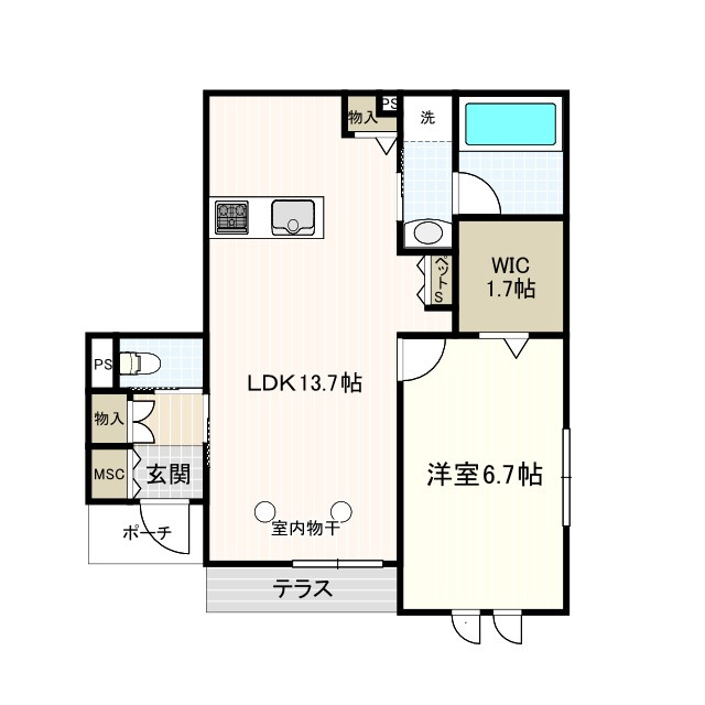 Ｍａｉｓｏｎ　Ｒａｆｆｉｎｅ（メゾンラフィーネ）の間取り