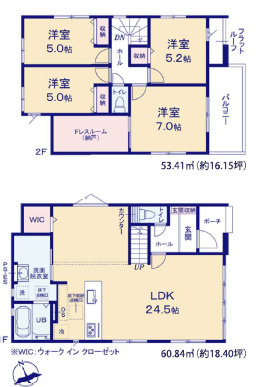 糟屋郡宇美町とびたけ４丁目の新築一戸建の間取り