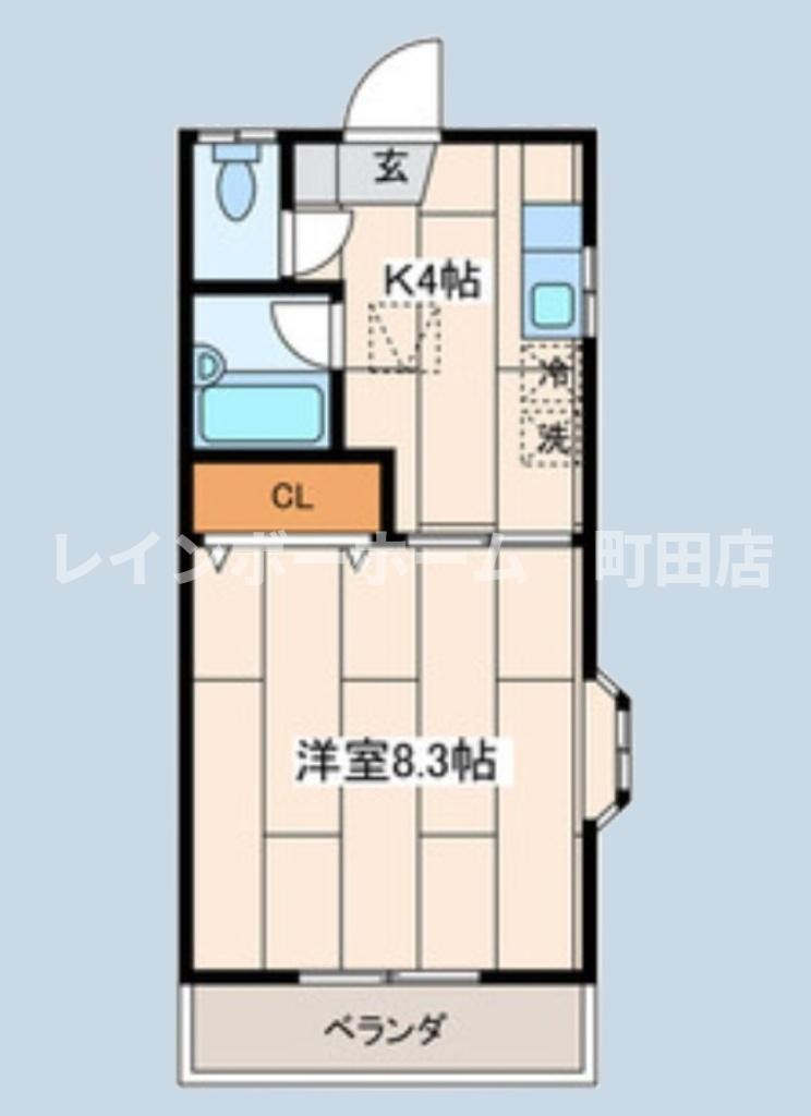ハイツ栴檀※初期費用分割あと払いサービス利用可能物件の間取り