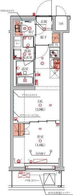ハーモニーレジデンス東京八広ザ・スプレッドの間取り