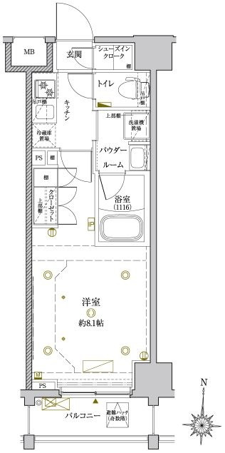 クレイシア亀戸サウスコートの間取り