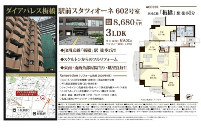 【その他】 | ダイアパレス板橋駅前スタツィオーネ　仲介手数料無料＋40万円現金プレゼント中
