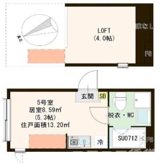 江戸川区平井１丁目のアパートの間取り