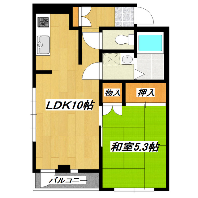 Ｋ’ｓ ＦＬＡＴの間取り|角部屋なので明るいお部屋です！