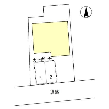 金山新東貸家の区画図