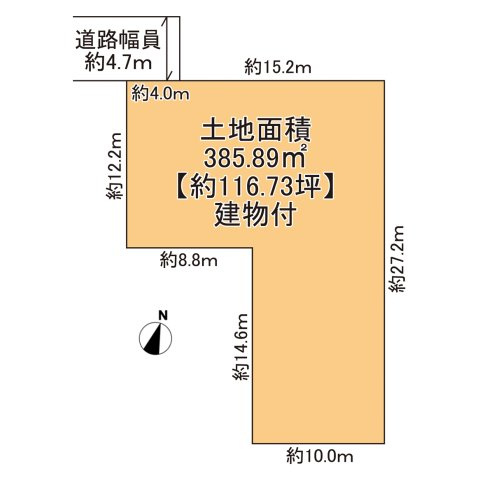 豊中市永楽荘三丁目土地の土地図
