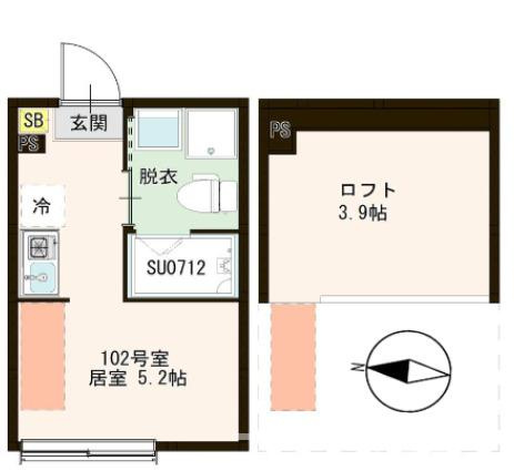 葛飾区青戸１丁目のアパートの間取り