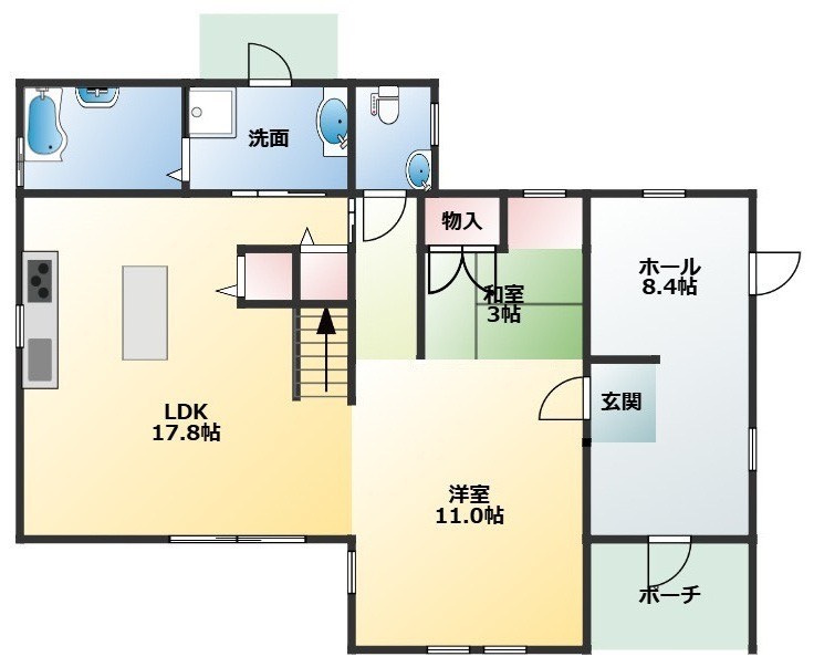 中山町中古戸建ての間取り