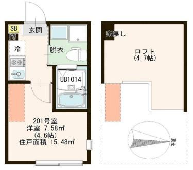 葛飾区亀有２丁目のアパートの間取り