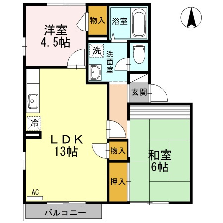 フジパレス高知 G棟の間取り