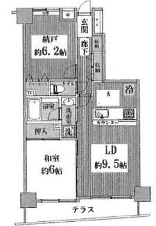 日神パレステージ北綾瀬の間取り|間取りです。