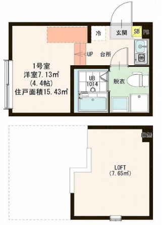 板橋区三園２丁目のアパートの間取り