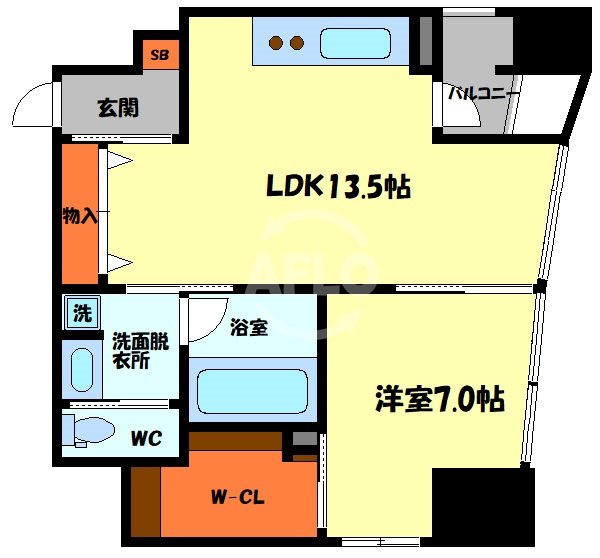 W.O.B.NISHIUMEDA（ウォブニシウメダ）　上福島小学校区の間取り|W.O.B.NISHIUMEDA　間取り