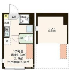 杉並区成田東３丁目のアパートの間取り