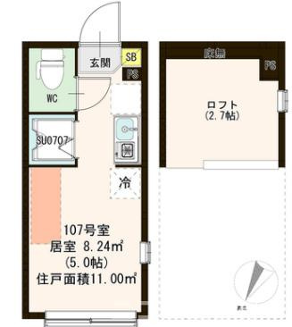 杉並区西荻北５丁目のアパートの間取り|
