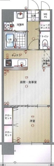 エンクレスト博多駅南2の間取り|使いやすい間取りです。