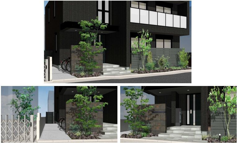 （仮称）高円寺北３丁目メゾンのエントランス|外観完成予想パース