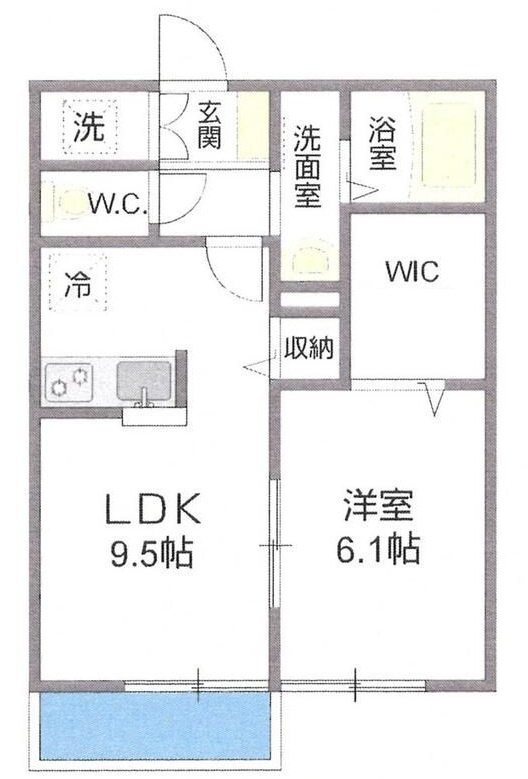 サンシティ妙蓮寺Ｂの間取り|間取りです。