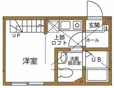 ハーミットクラブハウス佃野の間取り|間取りです。