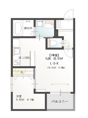 Lien広中新開の間取り