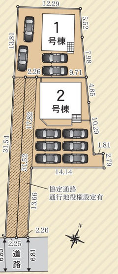 【間取り】 | 榛原郡吉田町住吉 14期 新築一戸建て 1号棟 | 1号棟の区画図です