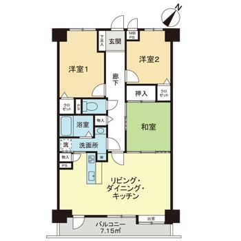 【間取り】 | ライオンズマンション武蔵砂川