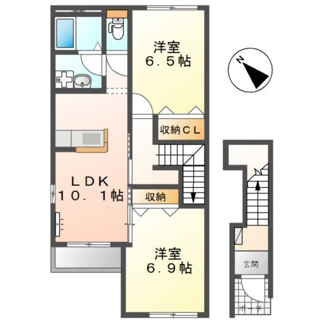 カーサ駒場の間取り