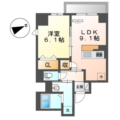 THE　BLOSSOM　新栄の間取り