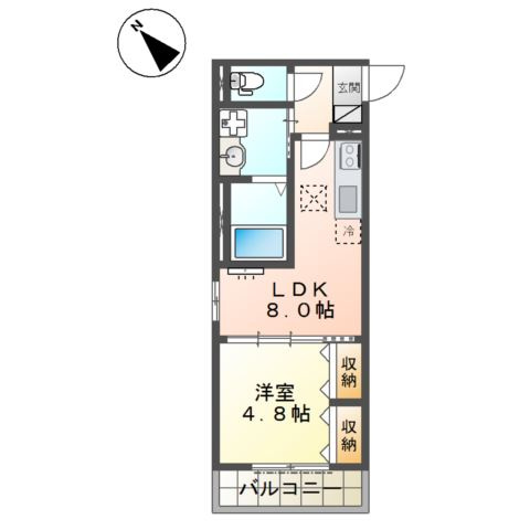 プラシード松戸の間取り