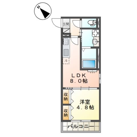 プラシード松戸の間取り