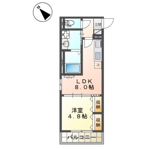 プラシード松戸の間取り