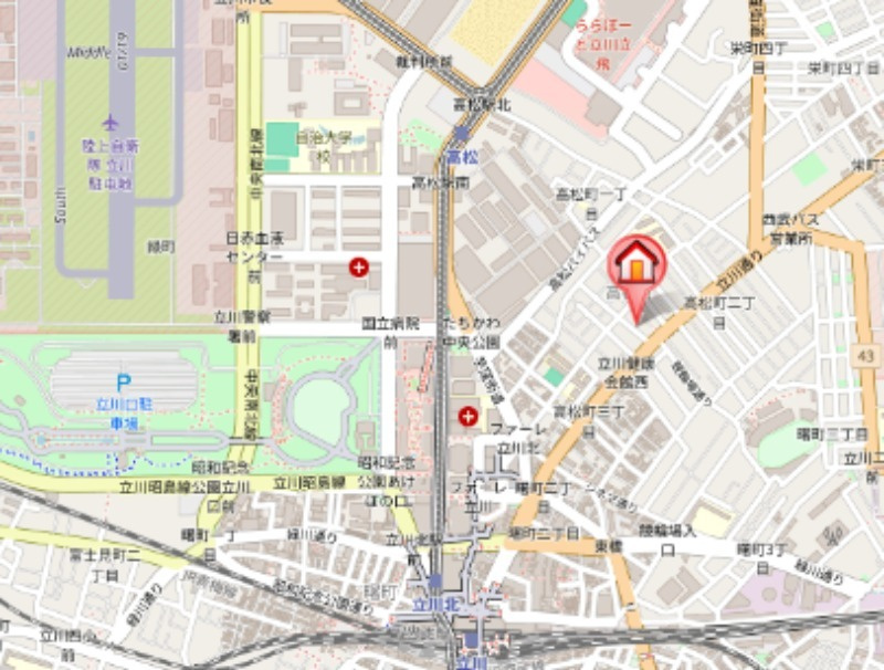 ロフティ立川の地図