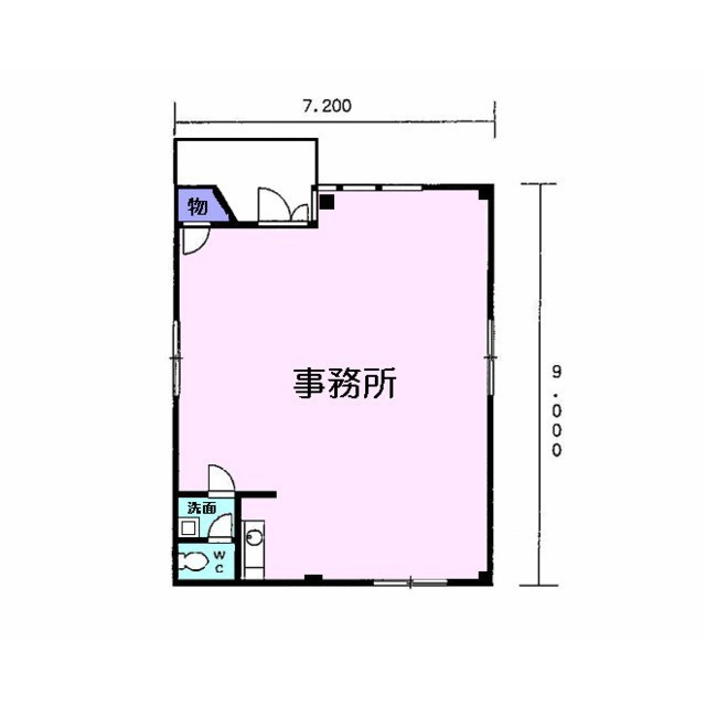 岐阜市日野南９丁目の店舗事務所の間取り