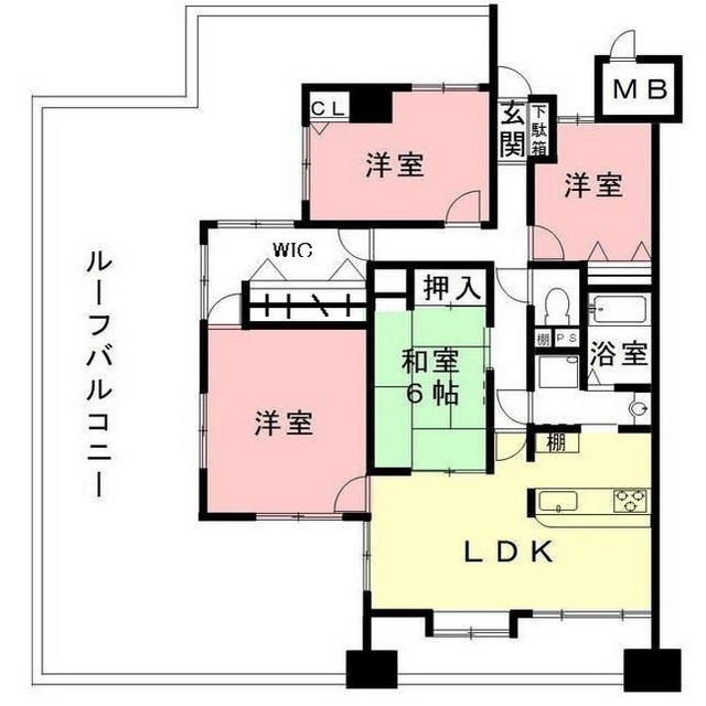 岐阜市栄新町３丁目の賃貸マンションの間取り