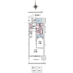 スプランディッド大阪EASTの間取り