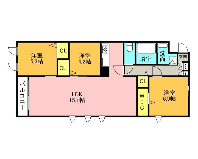 ＴＨＥ　ＢＥＬＵＧＡ　世田谷　ＲＥＳＩＤＥＮＣＥ(ザ　ベルーガ　セタガヤ　レジデンス)の間取り