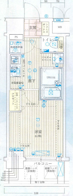 ジュネーゼグラン京町堀の間取り