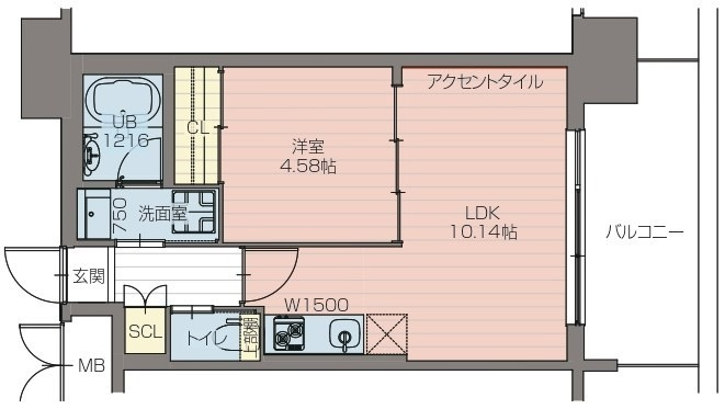 プレジオ阿波座2-8Fの間取り