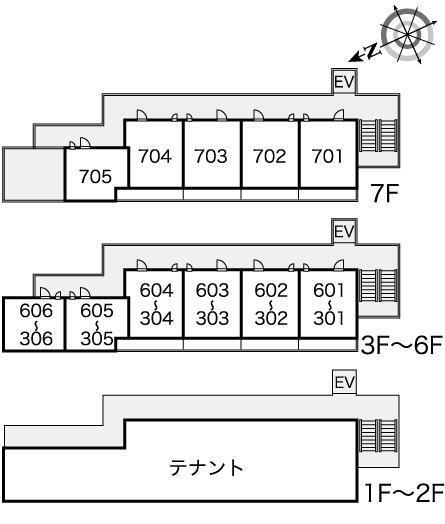 レオパレスアストラーレ茶屋町東の間取り