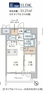 プランドール新北野の間取り