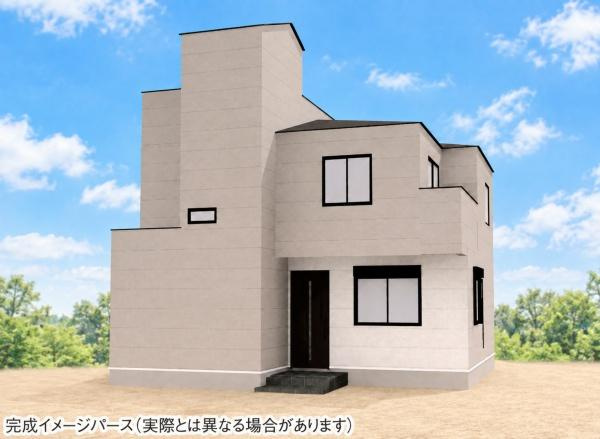 横浜市旭区万騎が原の新築一戸建の完成予想図|外観のイメージパースです。
お洒落な外観で完成が楽しみです。
※背景はCGでのイメージになり、実際とは異なります。